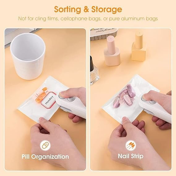 Mini Bag Sealer,2 IN 1 Plastic Sealer & Cutter
